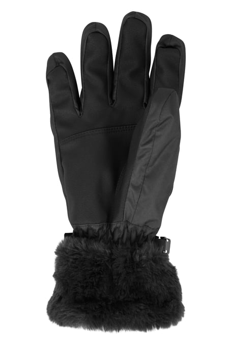 'Parallax' Women's Waterproof Ski Gloves Fleece Lined Warm Comfy Winter Mittens Black - Image 3