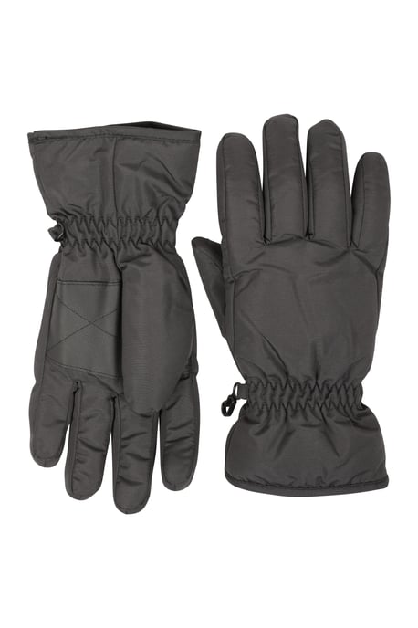 Women's Ski Gloves Warm Snowproof Water Resistant Textured Palm Winter Mittens Black - Image 1