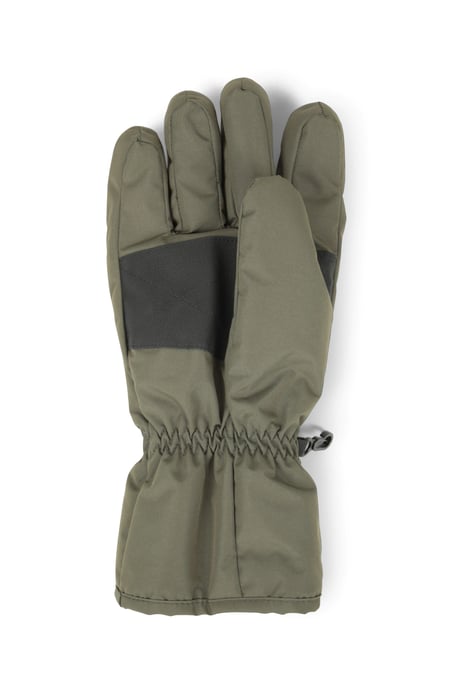 Men's Ski Gloves Warm Snowproof Water Resistant Textured Palm Winter Mittens Khaki - Image 3