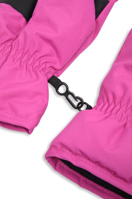 Women's Ski Gloves Warm Snowproof Water Resistant Textured Palm Winter Mittens Pink - Image 5