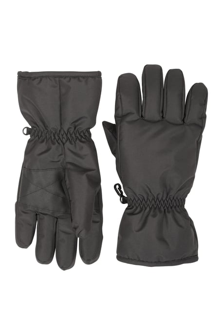 Men's Ski Gloves Warm Snowproof Water Resistant Textured Palm Winter Mittens Black - Image 1