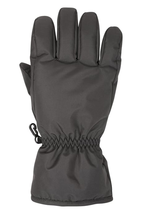 Men's Ski Gloves Warm Snowproof Water Resistant Textured Palm Winter Mittens Black - Image 2