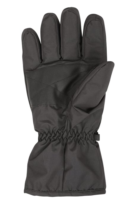 Men's Ski Gloves Warm Snowproof Water Resistant Textured Palm Winter Mittens Black - Image 3