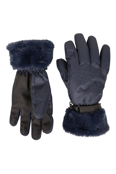 'Parallax' Women's Waterproof Ski Gloves Fleece Lined Warm Comfy Winter Mittens Navy - Image 1