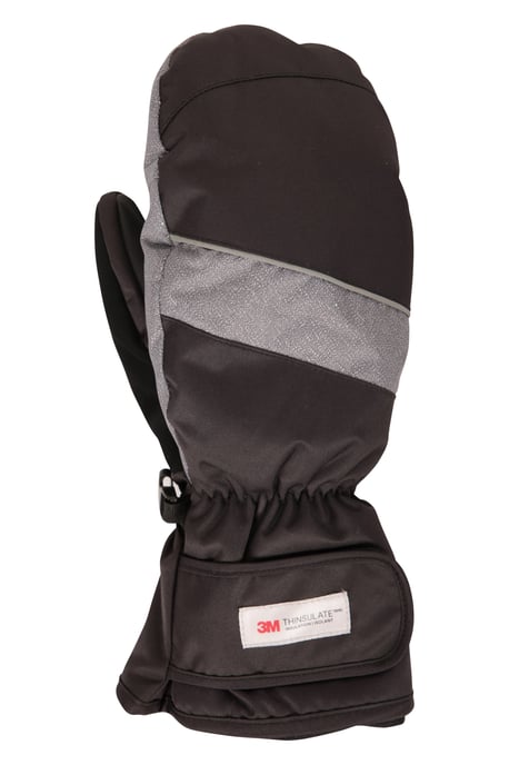 'Pinnacle' Men's Extreme Thinsulate Ski Mittens Warm Waterproof Snow Gloves Grey - Image 2