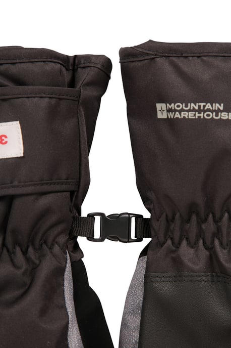 'Pinnacle' Men's Extreme Thinsulate Ski Mittens Warm Waterproof Snow Gloves Grey - Image 6
