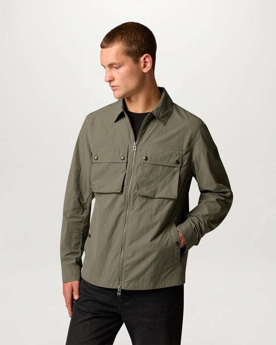 Long Sleeve Overshirt in Grey - Image 2