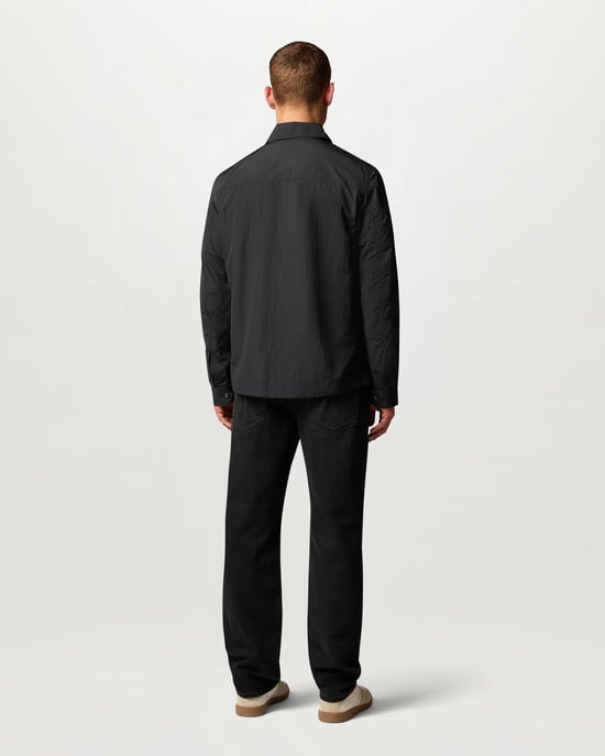 Long Sleeve Overshirt in Charcoal - Image 2