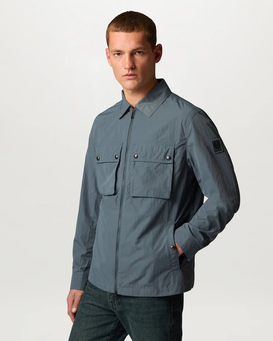 Long Sleeve Overshirt in Grey - Image 1