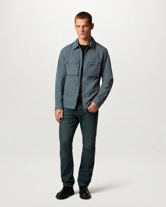 Long Sleeve Overshirt in Grey - Image 3