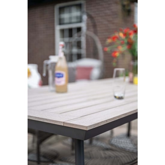 Garden Impressions Nicosia/vigo tuinset 4 personen wicker houtlook 160 cm - Image 3