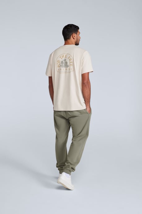 'Driver' Men's Joggers Casual Soft Cotton Lightweight Elastic Waistband Pants Khaki - Image 4