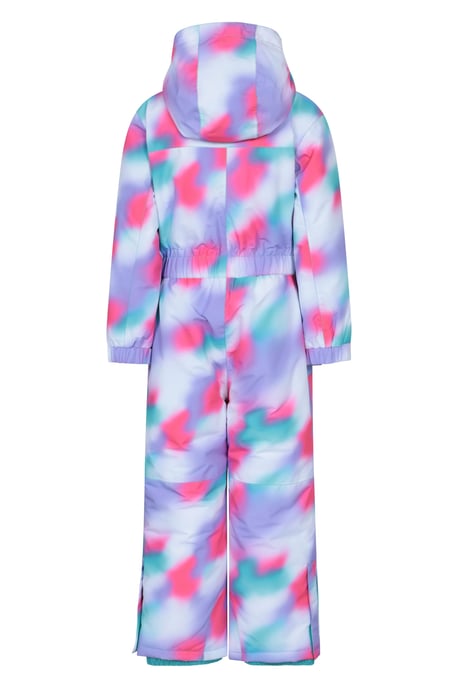 'Cloud' Kids Snowsuit Waterproof Fleece Lined Hooded Full Zip Winter Ski Suit Pink - Image 3