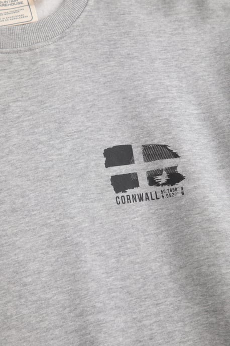 Regional Men's Cornwall Graphic Sweatshirt Crew Neck Comfy Pullover Grey - Image 3