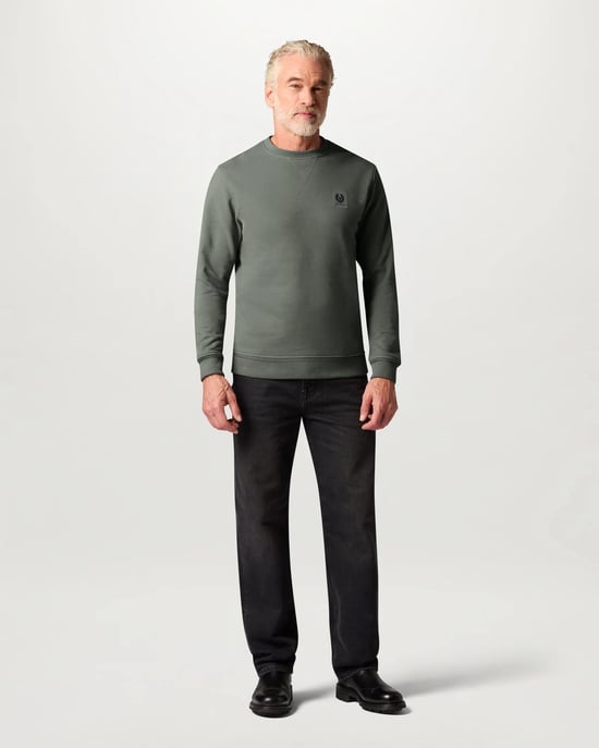 Long Sleeve Logo Detail Sweatshirt in Grey - Image 3