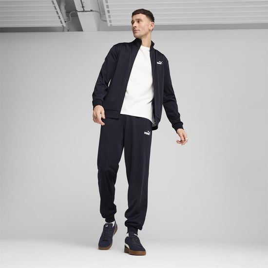 Men's Puma Ess Poly Suit Cl Tracksuit in New Navy - Image 3