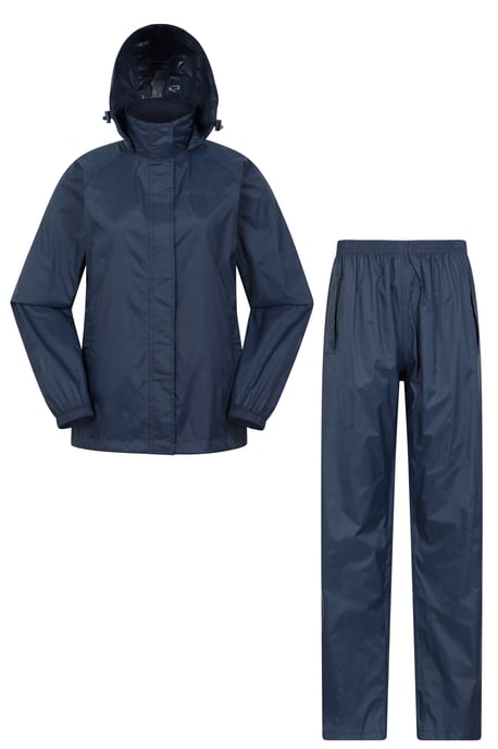 'Pakka' Women's Waterproof Jacket and Overtrouser Set Lightweight Outdoor Outfit Navy - Image 1