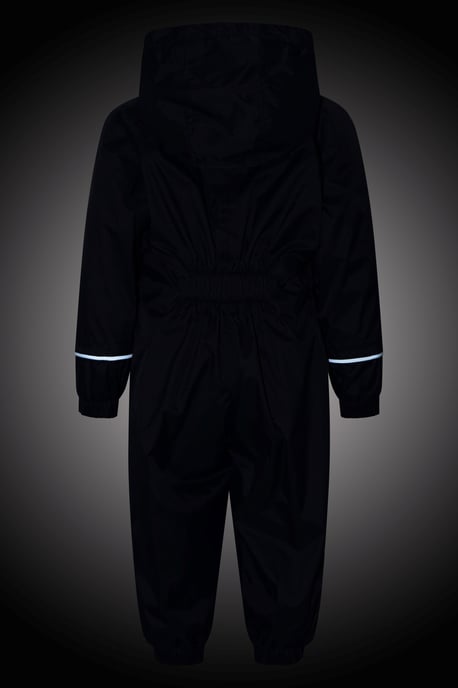 'Spright' Kids Waterproof Rain Suit Warm Fleece Lined Children's Hooded Coverall Navy - Image 4