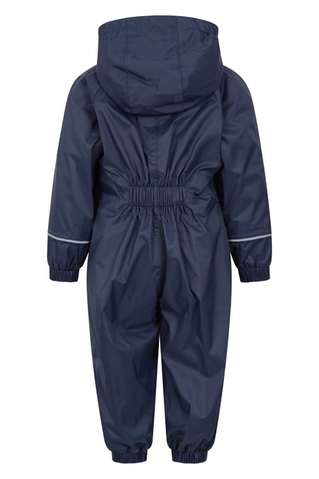 'Spright' Kids Waterproof Rain Suit Warm Fleece Lined Children's Hooded Coverall Navy - Image 5