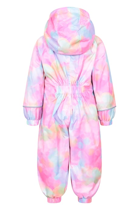 'Spright' Kids Waterproof Printed Rain Suit Warm Fleece Lined Hooded Coverall - Image 3