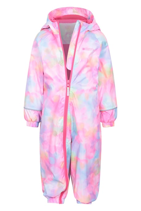 'Spright' Kids Waterproof Printed Rain Suit Warm Fleece Lined Hooded Coverall - Image 4