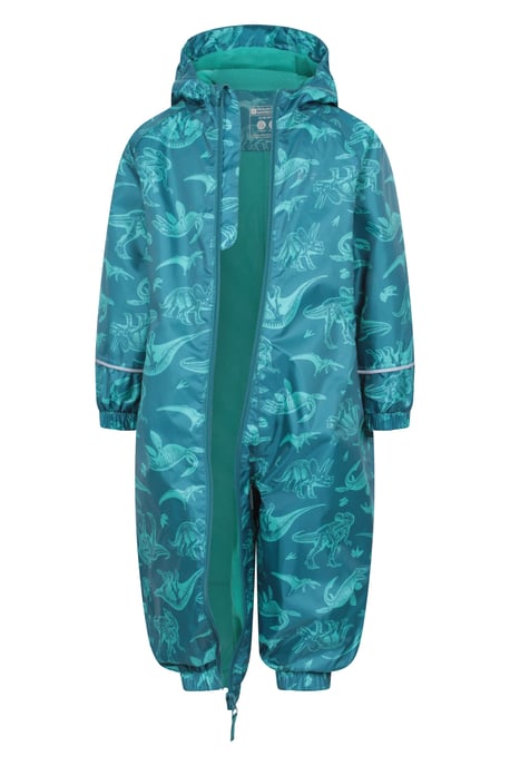 'Spright' Kids Waterproof Printed Rain Suit Warm Fleece Lined Hooded Coverall - Image 6