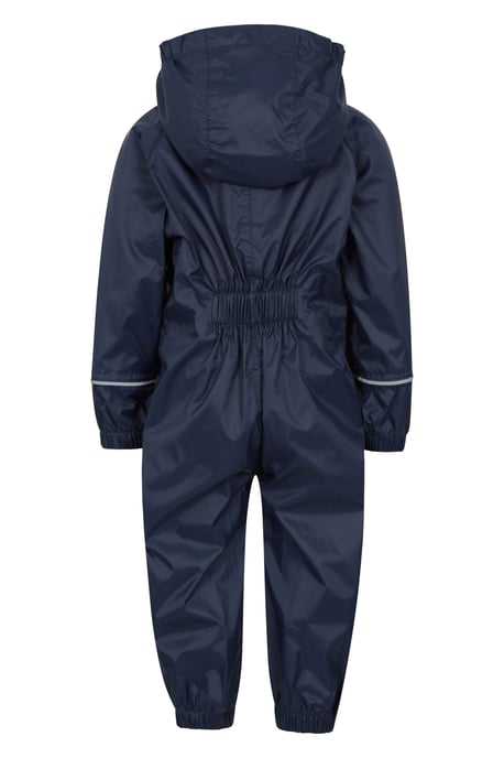 'Puddle' Kids Waterproof Rain Suit Reflective High Visibility Outdoor Coverall Blue - Image 3