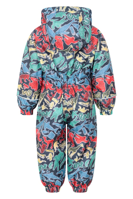 'Spright' Kids Waterproof Printed Rain Suit Warm Fleece Lined Hooded Coverall Multicolour - Image 3