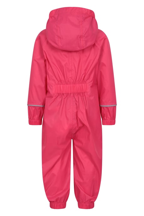 'Puddle' Kids Waterproof Rain Suit Reflective High Visibility Outdoor Coverall Pink - Image 3