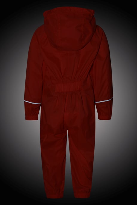 'Puddle' Kids Waterproof Rain Suit Reflective High Visibility Outdoor Coverall Orange - Image 4