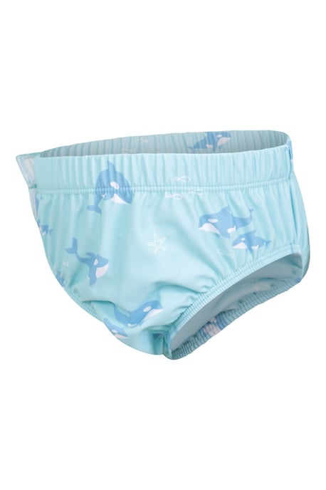 Baby Swim Nappy with Elastic Waistband Kids Beach Swimwear Blue - Image 4