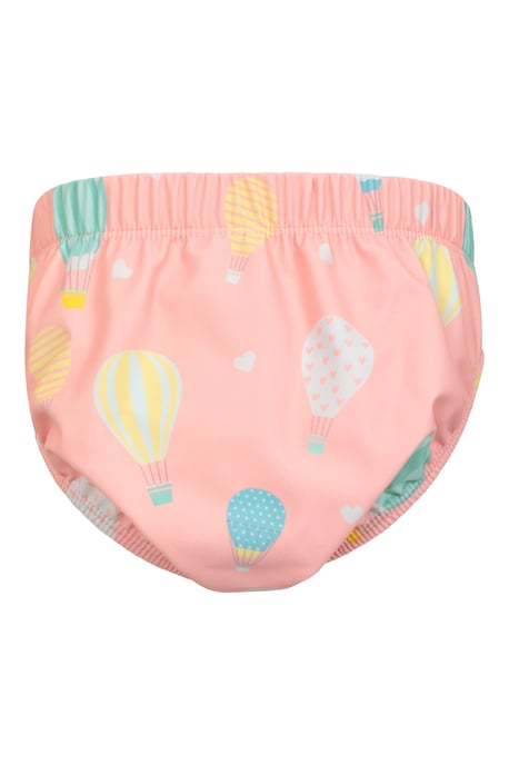 Baby Swim Nappy with Elastic Waistband Kids Beach Swimwear Coral - Image 3