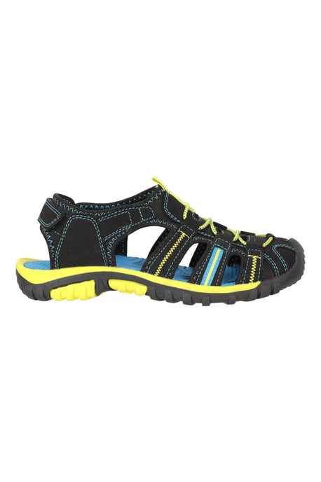 'Bay' Kids Shandals Casual Cushioned Adjustable Heel Strap Children's Sandals Lime Green - Image 4