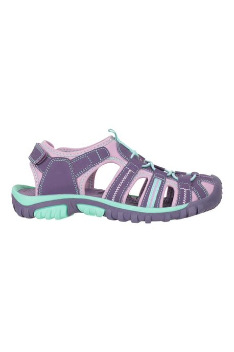 'Bay' Kids Shandals Casual Cushioned Adjustable Heel Strap Children's Sandals Purple - Image 2