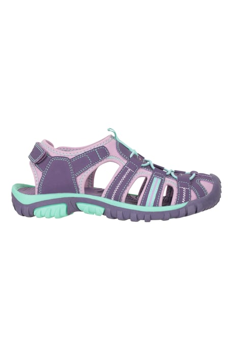 'Bay' Kids Shandals Casual Cushioned Adjustable Heel Strap Children's Sandals Purple - Image 4