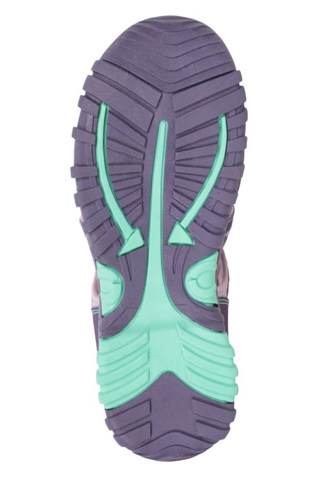 'Bay' Kids Shandals Casual Cushioned Adjustable Heel Strap Children's Sandals Purple - Image 5