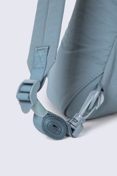 Unisex Sling Cross Body Bag Capacity Adjustable Buckle Strap Secure Zipped Closure Dark Blue - Image 4
