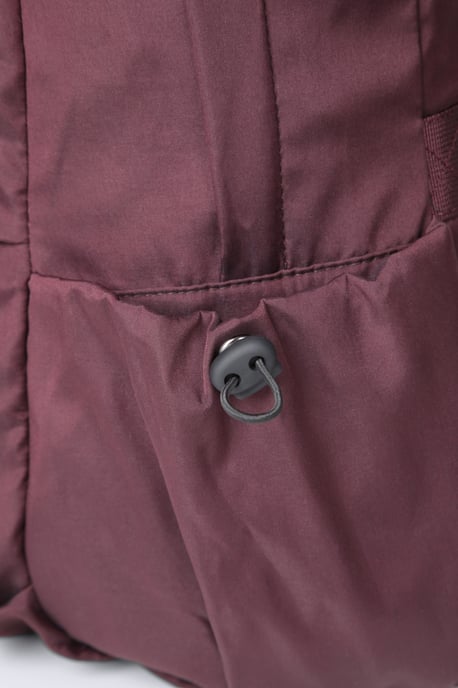 Unisex Front Zip Backpack with Multiple Pockets Travelling Bag Burgundy - Image 5