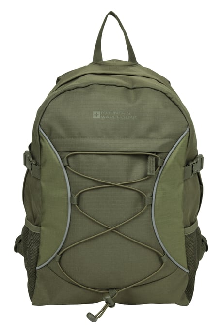 'Bolt' Unisex Backpack with Multiple Pockets Ripstop Fabric Everyday Rucksack Forest Green - Image 1
