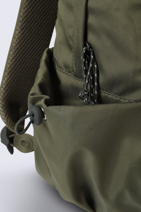 Unisex Front Zip Backpack with Multiple Pockets Travelling Bag Khaki - Image 5