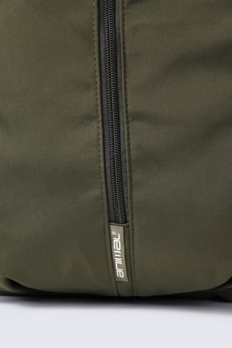 Unisex Front Zip Backpack with Multiple Pockets Travelling Bag Khaki - Image 6