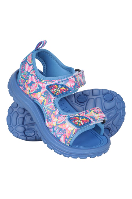 'Sand' Kids Sandals with Touch Strap Fastening Summer Shoes Dark Blue - Image 1