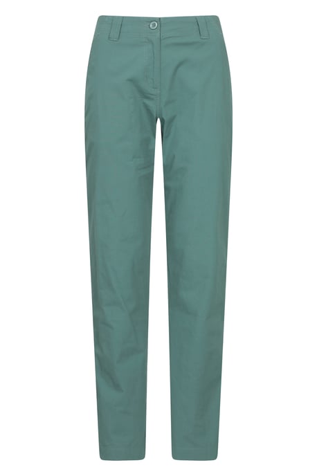 'Coastal' Women's Stretchy Trouser Soft Cotton Lightweight Breathable Pants Green - Image 1