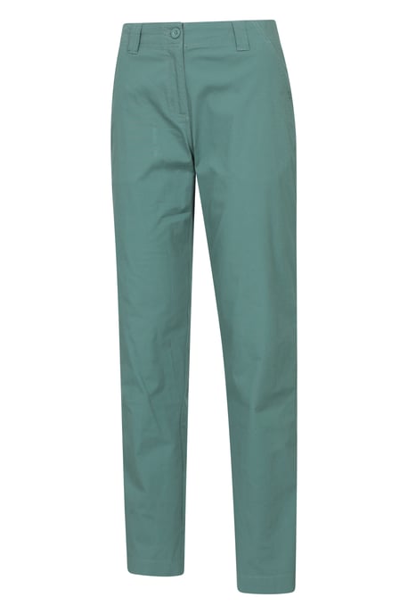 'Coastal' Women's Stretchy Trouser Soft Cotton Lightweight Breathable Pants Green - Image 2