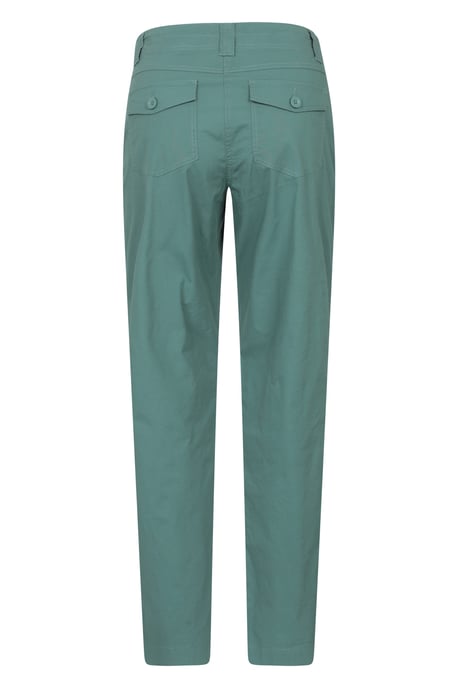 'Coastal' Women's Stretchy Trouser Soft Cotton Lightweight Breathable Pants Green - Image 3