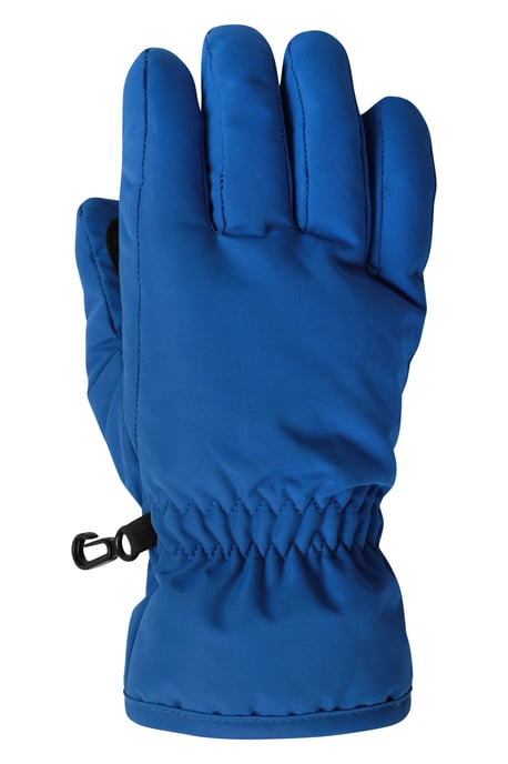 Kids Ski Gloves Warm Snowproof Water Resistant Textured Palm Winter Mittens Medium Blue - Image 2