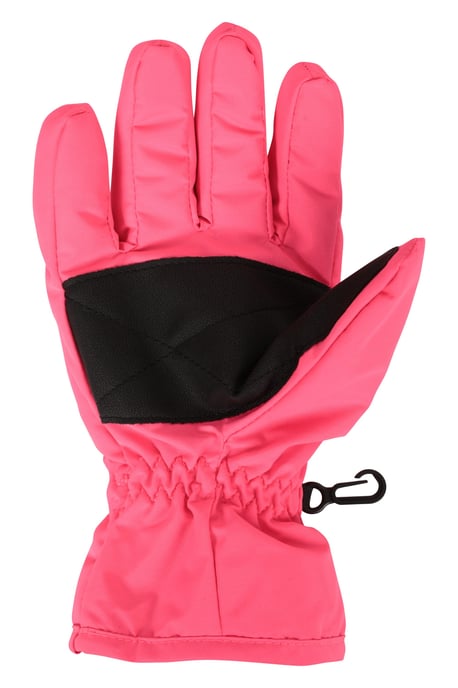 Kids Ski Gloves Warm Snowproof Water Resistant Textured Palm Winter Mittens Pink - Image 3