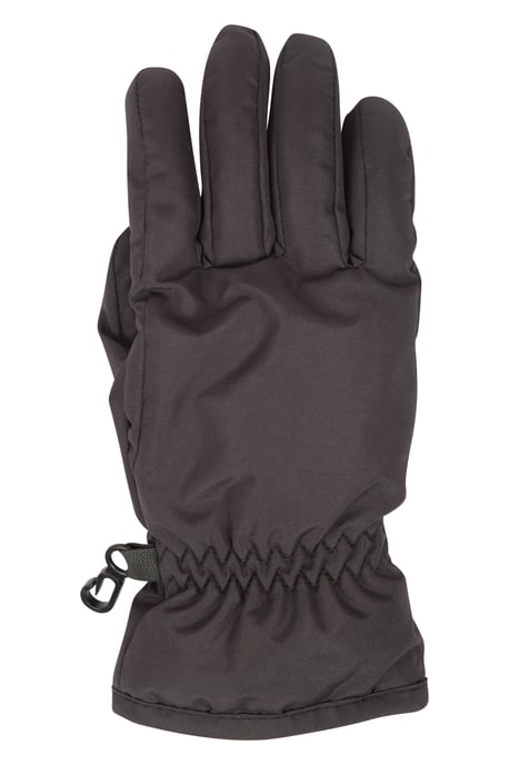 Kids Ski Gloves Warm Snowproof Water Resistant Textured Palm Winter Mittens Black - Image 2