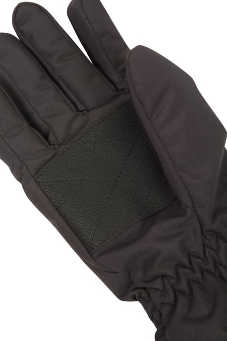 Kids Ski Gloves Warm Snowproof Water Resistant Textured Palm Winter Mittens Black - Image 4
