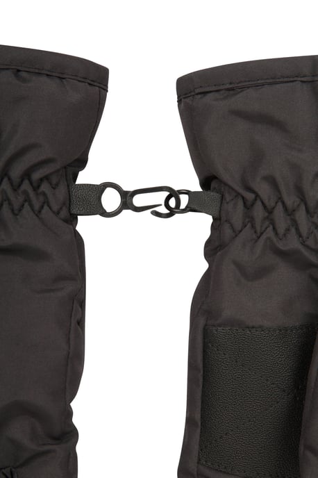 Kids Ski Gloves Warm Snowproof Water Resistant Textured Palm Winter Mittens Black - Image 5